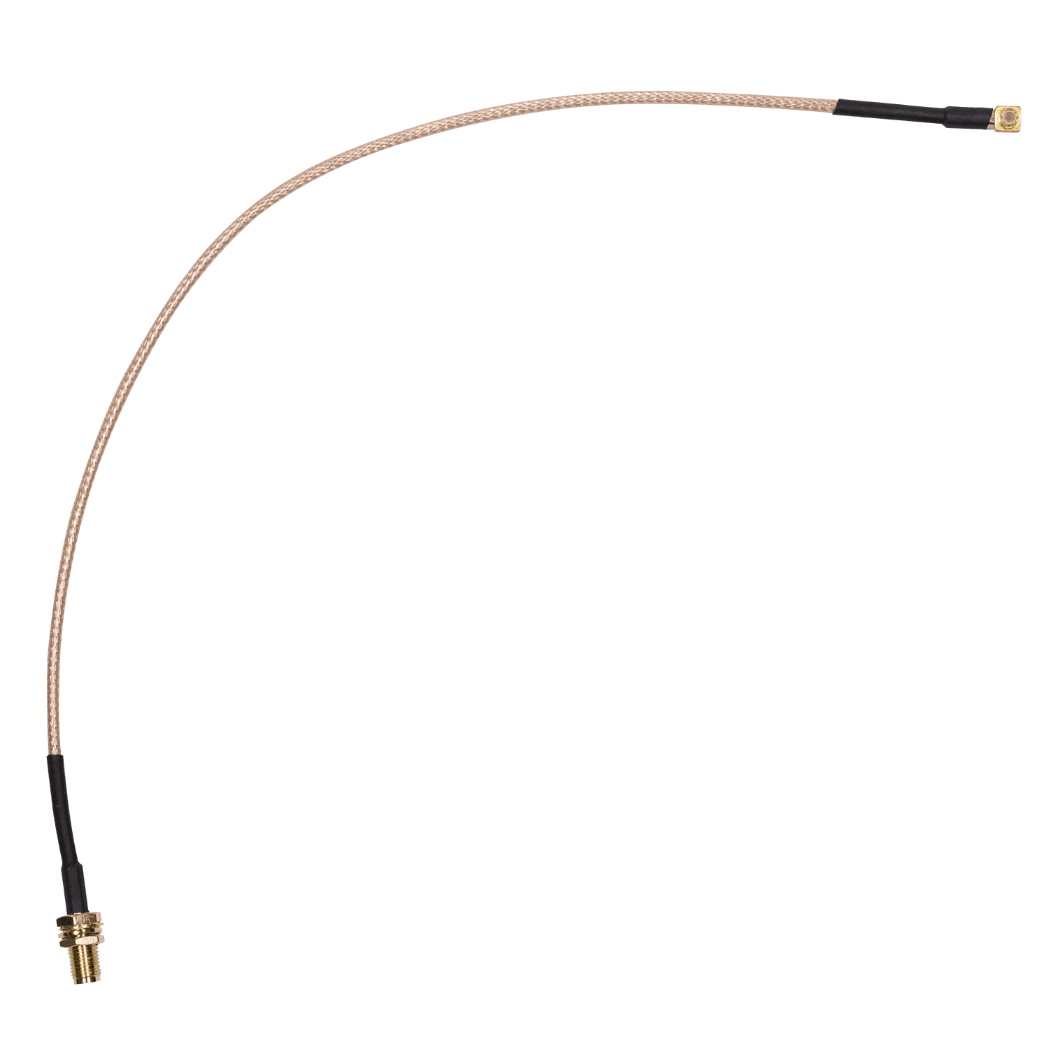 MMCX Right Angle to SMA Female Bulk Head Connector w/12" RG3